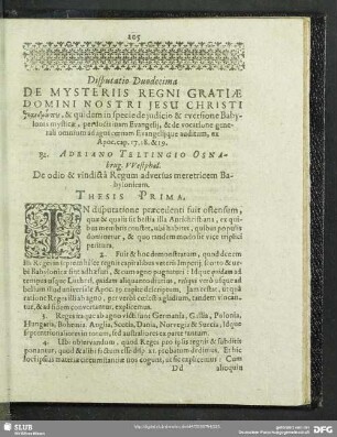 Disputatio Duodecima