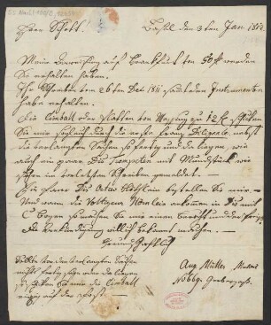 Brief an B. Schott's Söhne : 03.01.1812