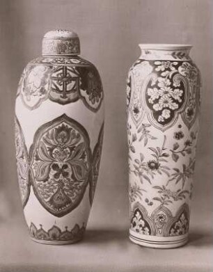 Chinesische Deckelvase, japanische walzenförmige Vase