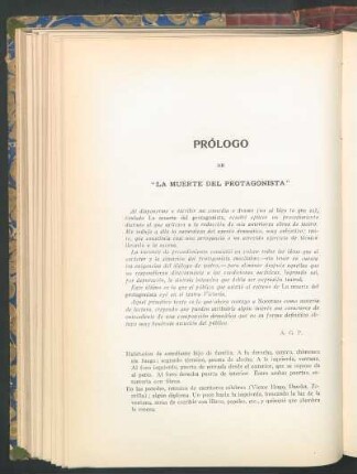 Prólogo de "La muerte del protagonista"