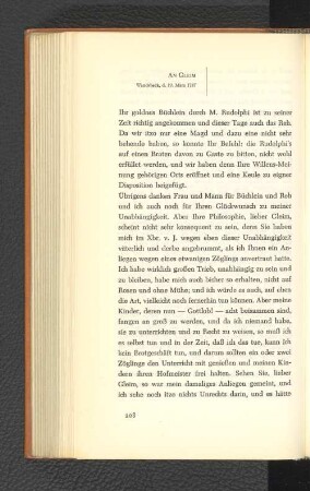 An Gleim Wandsbeck, den 19. März 1787