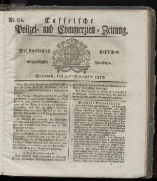 Nr. 94, Mittwoch, den 24sten November 1819