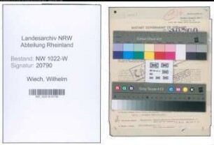 Entnazifizierung Wilhelm Wiech , geb. 19.03.1895 (Betriebsleiter)