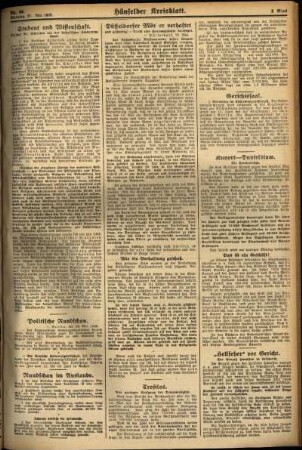 Zweite Ausgabe vom Dienstag, den 27. Mai 1930.