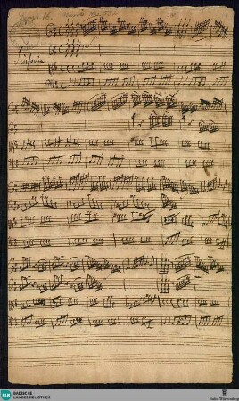 Symphonies - Mus. Hs. 532 : vl (2), vla, b; D; BrinzingMWV 7.18