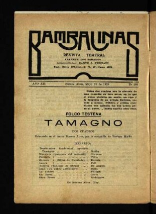 Tamagno : dos cuadros