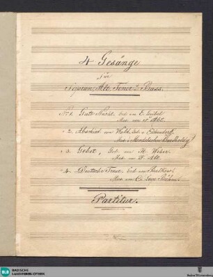 4 Songs - Don Mus.Ms. 2746 : Coro
