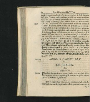 Disput. VI. De Iudiciis.