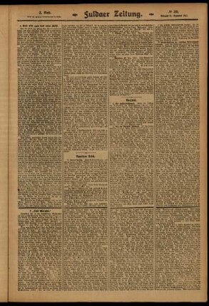 Dritte Ausgabe vom Mittwoch, den 31. Dezember 1913.