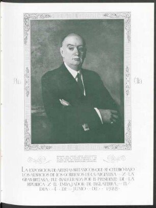 Retrato del excmo. señor ... Marcelo T. de Alvear, óleo