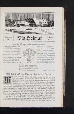 Dezember 1917, 27. Jahrgang, Nr. 12