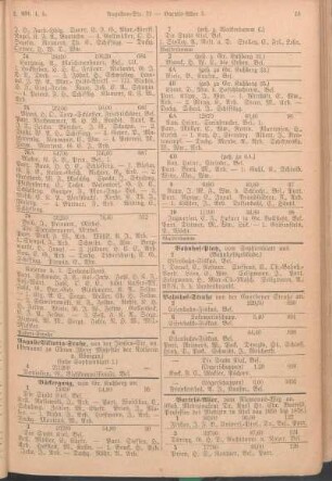 Bäckergang. Bahnhof-Platz. Bahnhof-Straße. Bartels-Allee. [Bau-Straße. Bellmann-Straße. Berg-Straße. Beseler-Allee. Bierträgergang. Bismarck-Allee. Bleßmannsdamm. Blitz-Straße. Blocksberg. Blücher-Platz. Blücher-Straße. Blumen-Straße.]