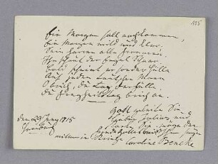 Karoline Beneke. – Hamburg, 29.06.1815