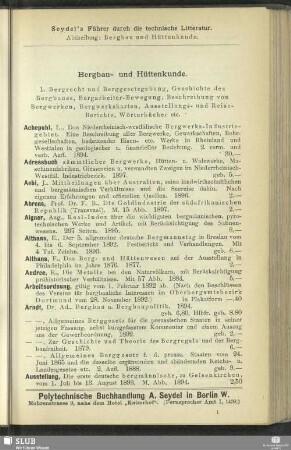Bergbau- und Hüttenkunde