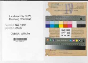 Entnazifizierung Wilhelm Dieblich , geb. 18.03.1909 (Bahnsekretaer)