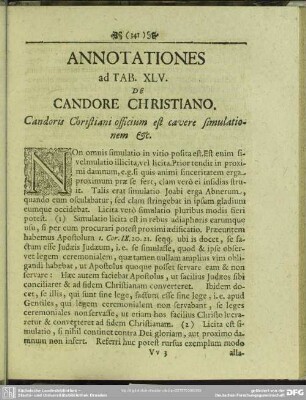 Annotationes ad Tab. XLV. De Candore Christiano