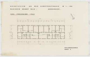 Wohnhäuser Sudetenstraße / Altvaterstraße, Geretsried: Grundriss Kellergeschoss 1:100