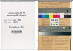 Entnazifizierung Karl Tackenberg , geb. 06.11.1906 (Steiger)
