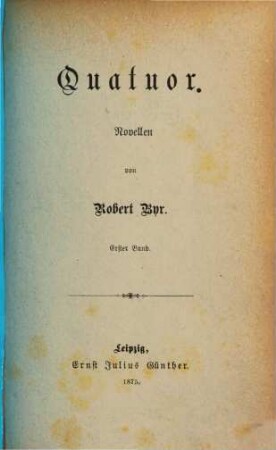 Quatuor : Novellen, 2
