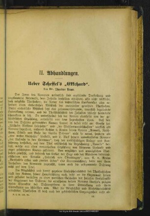 Ueber Scheffel's "Ekkehard"