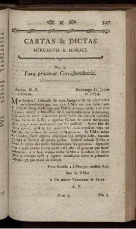Cartas & dictas ...