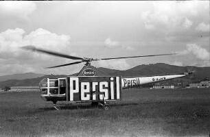 Persil-Hubschrauber auf dem Boden