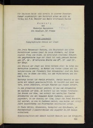 Erster Abschnitt Topographische Skizze der Stadt