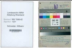 Entnazifizierung Wilhelm Schneider , geb. 10.06.1911 (Angestellter)