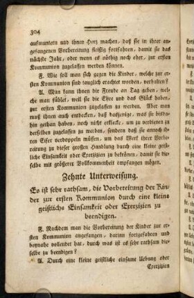 304-328, Anleitung, um die Kinder zur ersten Kommunion vorzubereiten: 10. Unterweisung - 18. Unterweisung