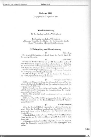 Geschäftsordnung für den Landtag