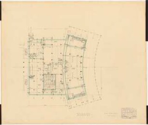 Stadthalle, Mülheim an der Ruhr Umbau: Festsaalanbau: Grundriss Kellergeschoss 1:100