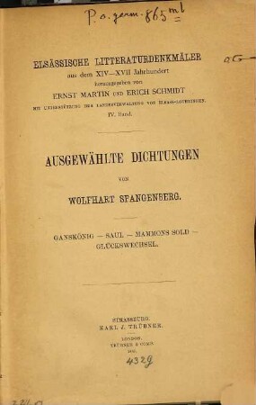 Ausgewählte Dichtungen
