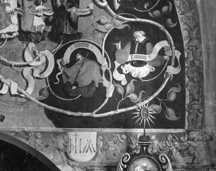 Wurzel Jesse : Wurzel Jesse. Fresko (1518). Detail. Murau, Friedhofskirche Sankt Anna