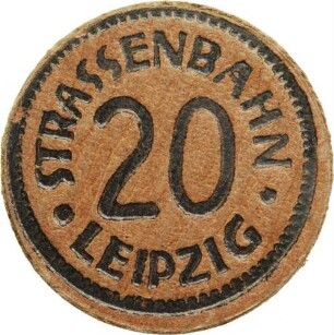Leipzig - Wertmarke 20 für die Straßenbahn