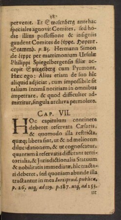 Caput VII. [Ordo Executionis.]