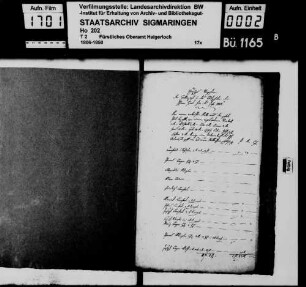 Einzugsregister der Hellerzinse und des Blutzehnten der Pfarrei Hart
