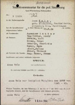 Walz, Anna
