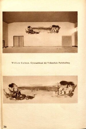Willem Grimm. Gymnastiksaal der Volksschule Pachthofweg
