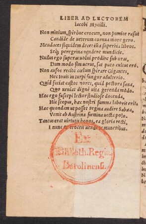 Liber Ad Lectorem.