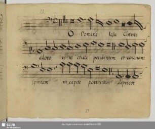 [Finck, Heinrich:] O Domine Jesu Christe adoro te in cruce pendentem