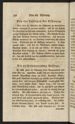 322-334, Von den Anfängen der Lähmung. - Die gelegentlichen Anfänge.