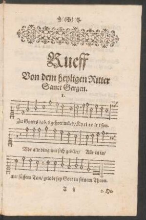 Rueff Von dem heyligen Ritter Sanct Gergen.