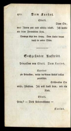 Sechzehnter Auftritt. Prinzessinn von Eboli. Dom Karlos
