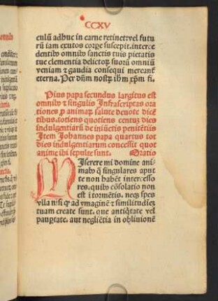 Pius papa secundus largitus est omnibus et singulis Infrascriptas orationes ...