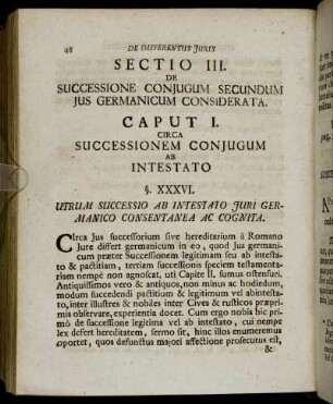 Caput I. Circa Successionem Conjugum Ab Intestato.