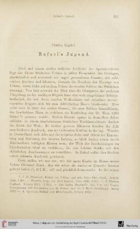 Fünftes Kapitel: Rafael's Jugend
