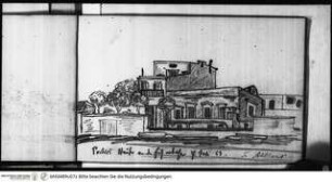 Skizzenbuch Latium, Kampanien, Capri, Häuser bei Portici