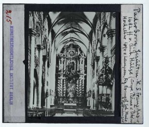 Paderborn, Jesuitenkirche (Marktkirche) : Innenansicht, Blick zum Hochaltar