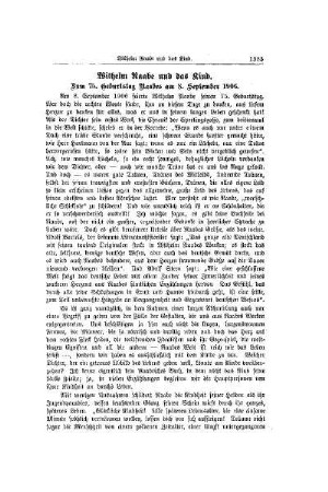 Wilhelm Raabe und das Kind : zum 75. Geburtstag Raabes am 8. September 1906