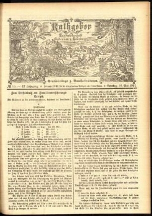 Ausgabe vom Sonntag, den 18. Mai 1902.